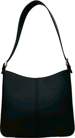 Burberry Black Leather Shoulder Bag Tote Bag (Pre-Owned)