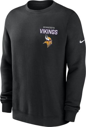 Nike Minnesota Vikings Draw Block Club Nike Mens NFL Pullover Crew in Black | NKPV00A9M-KU0