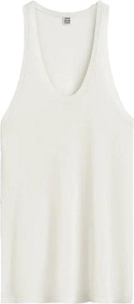 Toteme Sleeveless Tops, female, White, XS, White Tank Top Modern British Style