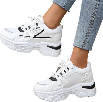 Generic Womens Fashion Sneakers for Summer Leisure Activities and Light Running Breathable Sport Shoes Students Teenagers Womens Ladies Size 5 Trainers Womens