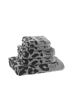 Joop Frottierset, Graphitfarben, Textil, 5-teilig, Animalprint, Oeko-Tex Standard 100, saugf&auml;hig, Aufh&auml;ngeschlaufe, strapazierf&auml;hig, angenehm weich, hochwe