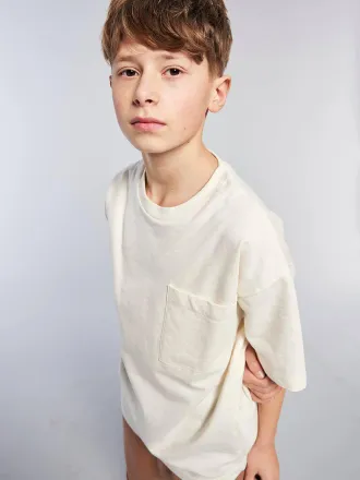 Jonen Jungen Oversized-T-Shirt JONEN wollwei&szlig;