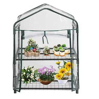 Esto Esto - serra da balcone da giardino, corpo in policarbonato e telo in pvc trasparente, adatto per colture invernali 6 ripiani