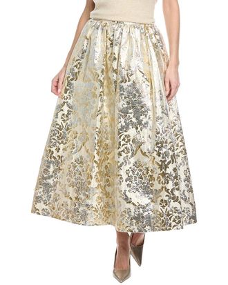 Lafayette 148 New York Silk-Blend A-Line Skirt