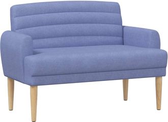 vidaXL Sof&aacute; Amoroso Con Botones Acolchados Azul Jeans 116 X 67 X 80 Cm Vidaxl