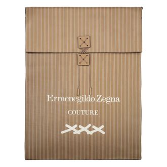 Ermenegildo Zegna Messenger Bags, male, Beige, Size: ONE SIZE Leather Tote Bag