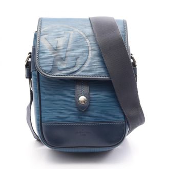 Louis Vuitton Blue Leather Handbag Shoulder Bag (Pre-Owned)
