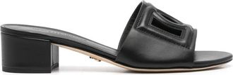 Dolce & Gabbana Calfskin Slides With DG Logo