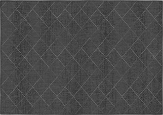 Oviala Alfombra de exterior de polipropileno de 120 x 170 cm en negro