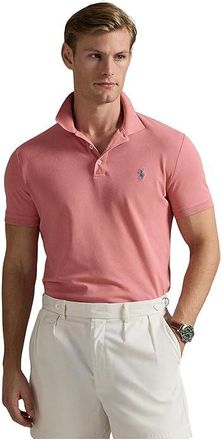 Polo Ralph Lauren Classic Fit Stretch Mesh Polo Shirt Mens Short Sleeve Knit Desert Rose : 2XL, Cotton/Elastane
