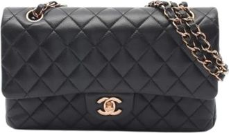 Chanel Pre-owned Vintage Cross Body Bag - Dames - Vintage Schoudertas - Zwart - ONE Size - Leer - Vintage