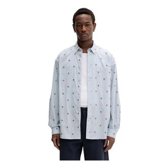 Les Deux Kolton Shirt - Heren - Casual Overhemden - Blauw - M - Katoen - Overhemden