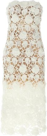 Ermanno Scervino Macram&eacute; Lace Sheath Jurk - Dames - Casual kleedjes - Wit - S - Katoen - Kleedjes