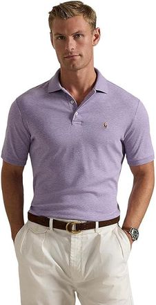 Polo Ralph Lauren Short Sleeve Solid KC Soft Touch - Classic Mens Short Sleeve Knit Amethyst Heather : 2XL, Cotton