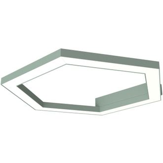 Lumicom Lumicom - esagono 1X Plafoniera, strip led, 22W/m, 3000K, metallo, verde iceberg, &Oslash;40cm