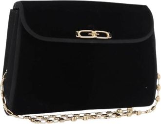 Gucci Pre-owned Velor Schoudertas - Dames - Vintage Clutch - Zwart - ONE Size - Vintage