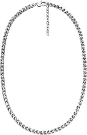 Fossil Mens Silver-Tone Chain Necklace