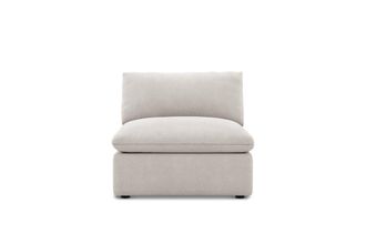 Castlery Customized Ivory Armless Sofa | Dawson by Castlery, White, Furniture for Living Room