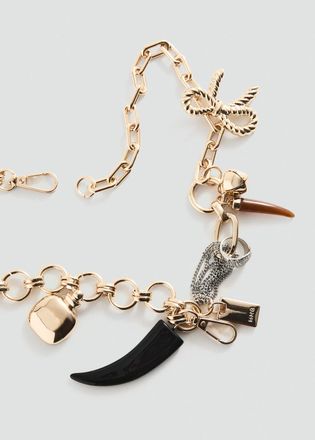 Mango Collana catena ciondoli oro - Donna - Taglia unica - MANGO