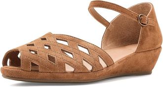 Gentle Souls Loren Womens Wedge Shoes Luggage Suede : 8.5 M