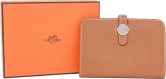Hermès Brown Togo Leather Wallet (Bi-Fold) (Pre-Owned)
