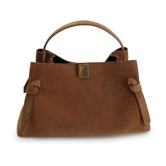 Yuzefi Handbags, female, Brown, Size: ONE SIZE Gyoza Shoulder Bag