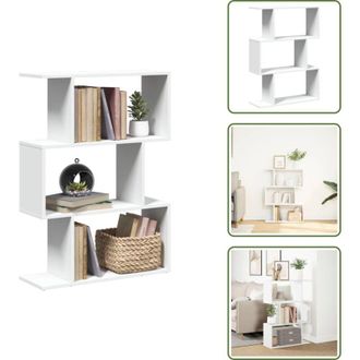 vidaXL Design geometrico - vidaXL Libreria divisoria a 3 ripiani bianca 70x24x97 cm in legno ingegnerizzato - Mobili per casa