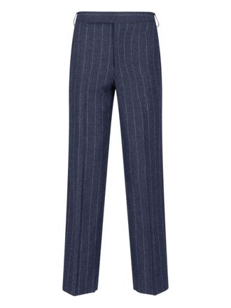 Lardini hook-fastening striped trousers - Blue