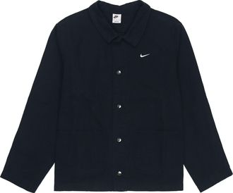 Nike Mens Nike Solid Color Logo Lapel Casual Long Sleeves Autumn Black Jacket DQ5185-010