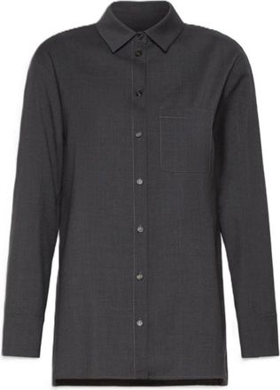 Max Mara Overhemden, Dames, Grijs, S, Wol, Bluse S Smmopera