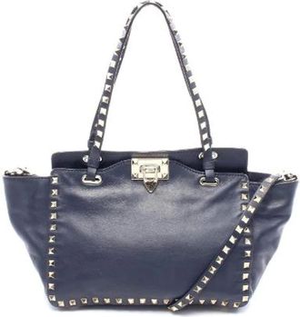 Valentino Pre-owned Handbags, female, Blue, Size: ONE SIZE Pre-owned Leather Shoulder Bag