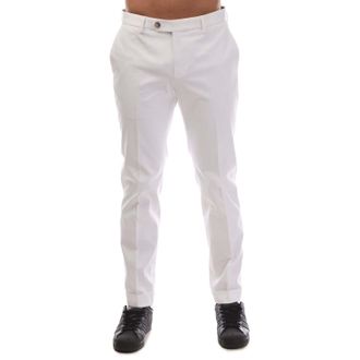 HUGO BOSS Mens T-Bryce Trousers in White Cotton - Size 34W/32L
