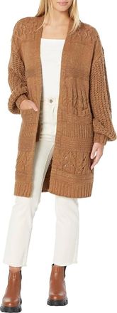 Saltwater Luxe Constance Sweater Open Cardigan In Copper