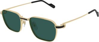 Cartier Ct 0497S 008 Zonnebrillen - Heren - Zonnebrillen - Geel - 54 MM - Accessoires