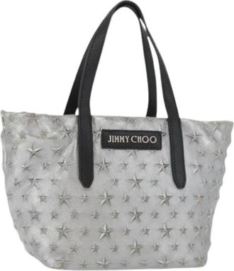 Jimmy Choo London Pre-owned Hand Bag - Dames - Vintage Shopper - Grijs - ONE Size - Leer - Vintage