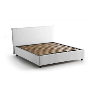 Talamo Italia Dmora - Cama Matrimonial Dambros, Cama Contenedor Con Revestimiento De Tela, 100% Made In Italy, Apertura Frontal, Adecuado Para Colch&oacute;n Cm 160x190, B