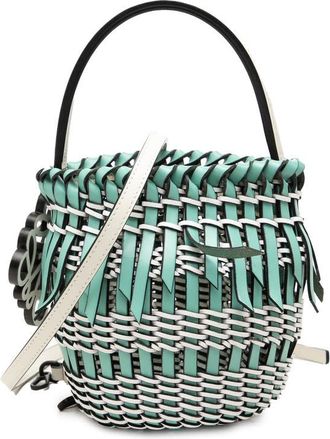 Loewe Pre-owned Loewe Bicolor Leather Fringe Bucket Bag Ladies QEKWN1M1VCWPQSK4
