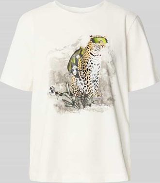 Marc Cain T-Shirt mit Rundhalsausschnitt in Weiss, Gr&ouml;&szlig;e 44