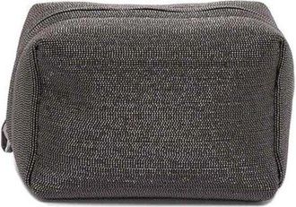 Brunello Cucinelli Ultra Black Textured Leather Pouch