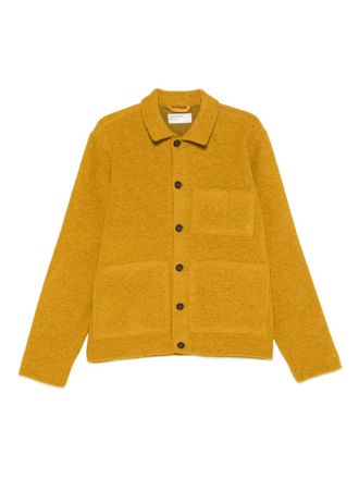 Universal Works single-breasted shirt jacket - men - Wool/Recycled Polyester - L - Yellow