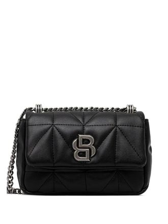 BOSS quilted logo shoulder bag - Black