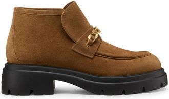 Stuart Weitzman Schoenen, Dames, Bruin, 40 1/2 EU, Leer, Soluxe Hudson Chukka
