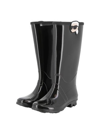 Karl Lagerfeld Silk Rain Boots - Black