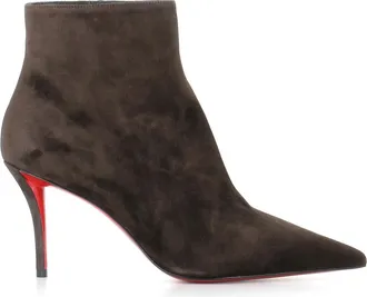 Christian Louboutin Schoenen, Dames, Bruin, 40 EU, Leer, Christian Louboutin Laarzen Donkerbruin