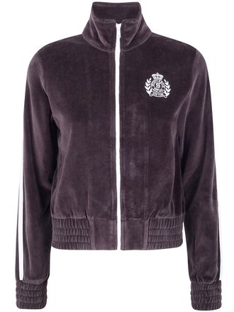 Sporty & Rich Ny Crest Elio Velour Track Jacket