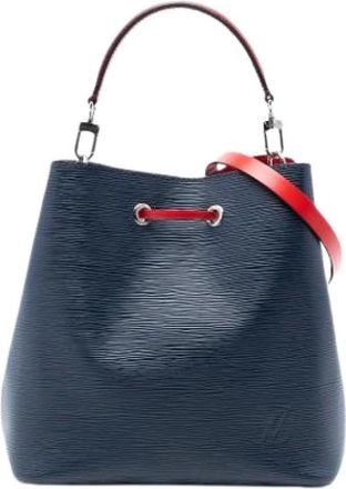 Louis Vuitton Pre-owned NeoNoe Bucket Bag - Dames - Pre-owned - Blauw - Maat: ONE Size Leer