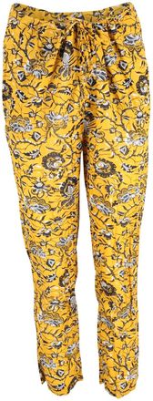 Isabel Marant Etoile Paisley Print Lounge Pants in Yellow Cotton