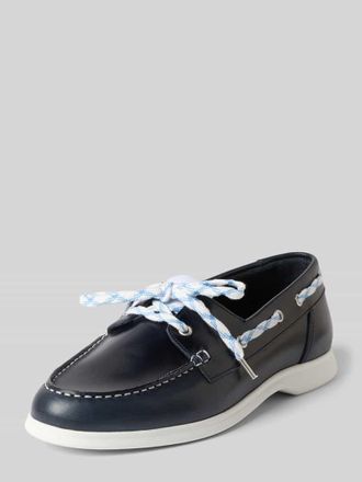 Marc Cain Loafers aus Leder mit Schn&uuml;rung in Dunkelblau, Gr&ouml;&szlig;e 37