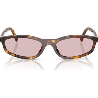 Miu Miu 54mm Irregular Sunglasses in Honey Havana /Pink at Nordstrom