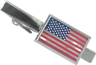 Link Up American Flag Mother of Pearl Tie Bar in Red, Blue, White at Nordstrom